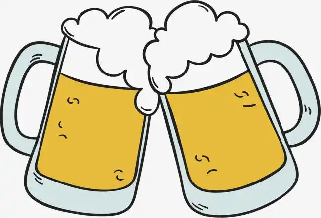 矢量png卡通手绘啤酒节干杯
