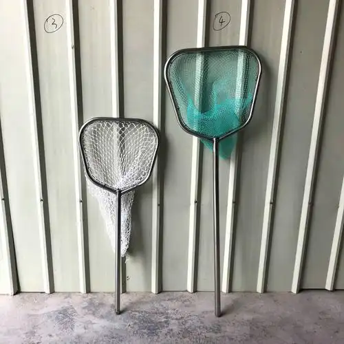 加粗大物巨物垂钓不锈钢抄网双圈网兜养殖海鲜餐馆捞鱼抄网头抄子