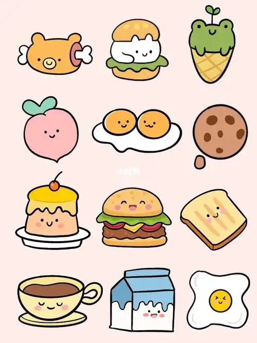 简笔画 美食