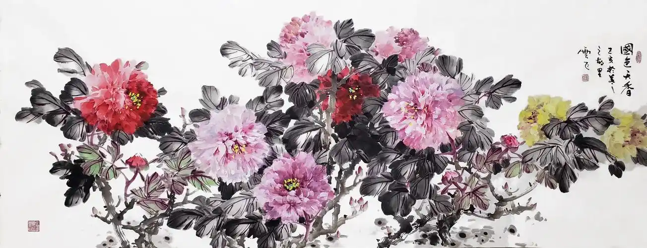 刘云飞小写意牡丹作品集