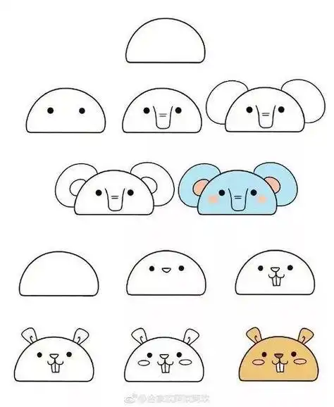 动物画画可爱简笔画集