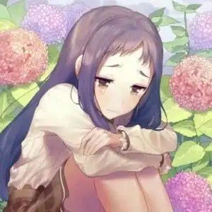 伤感流泪抱双膝女生动漫头像图片