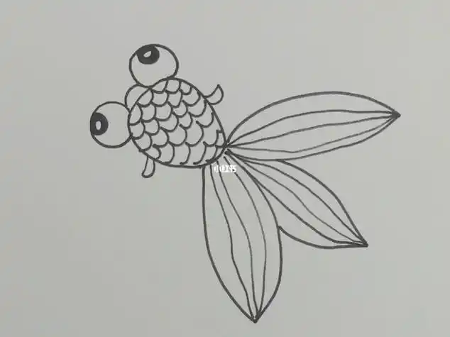 简笔画画金鱼儿童轻松学画金鱼简笔画 - 搜图案网小金鱼简笔画小金鱼