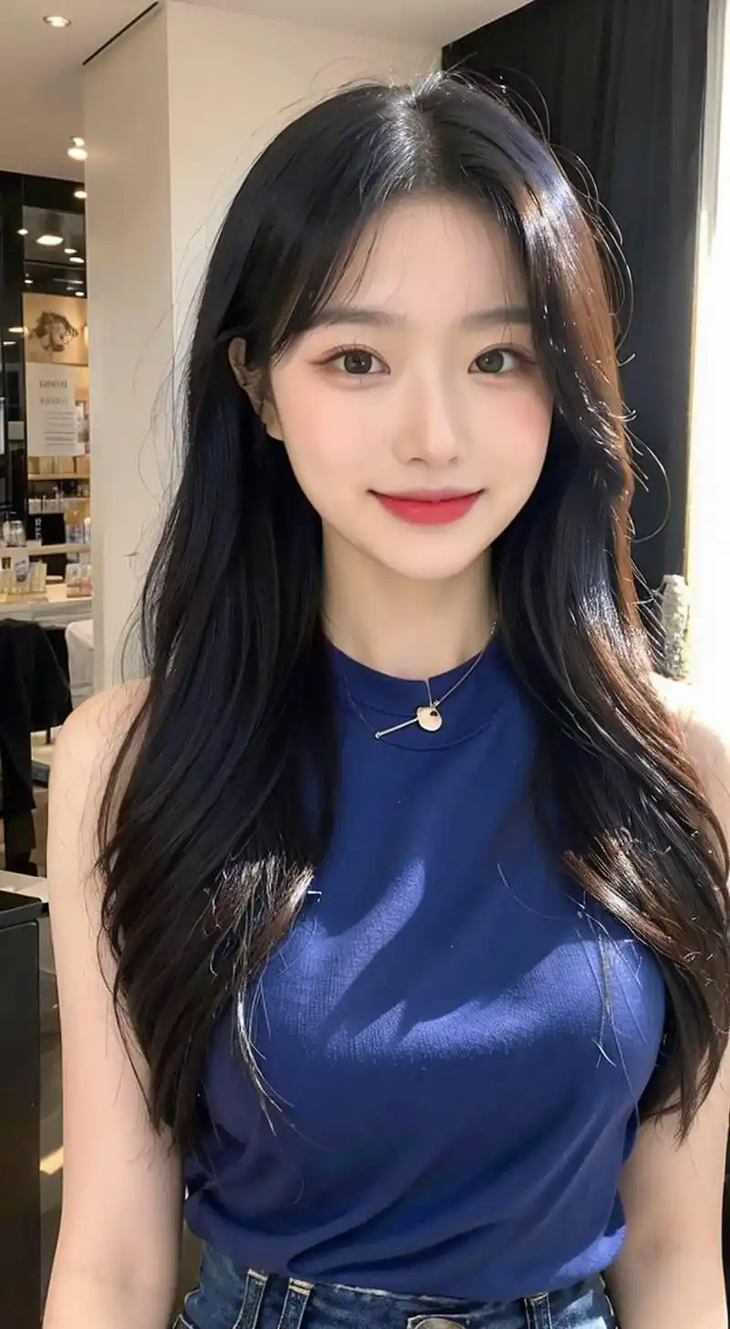 梅姐sys:20岁左右的女孩,单纯,极致漂亮细腻的,(淡妆),黑色头发,甜美