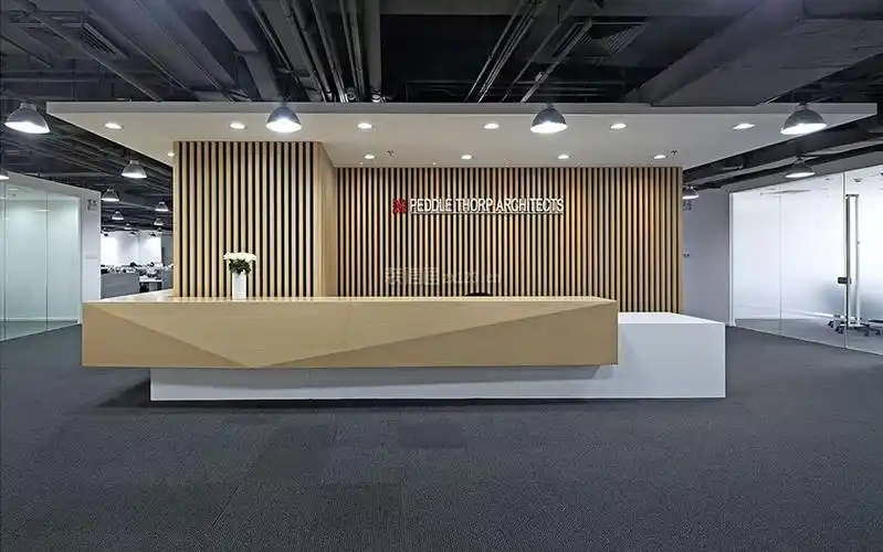 公司前台背景墙 公司前台效果图