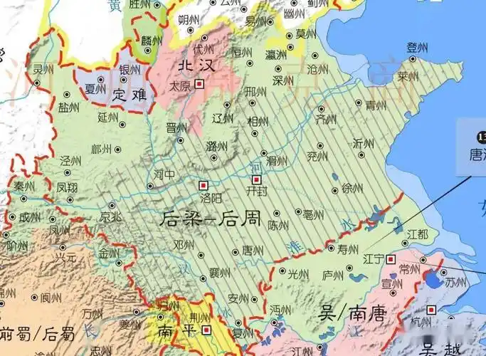 一张图看懂五代十国疆域变迁