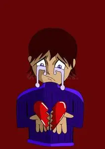 伤心的男孩图片