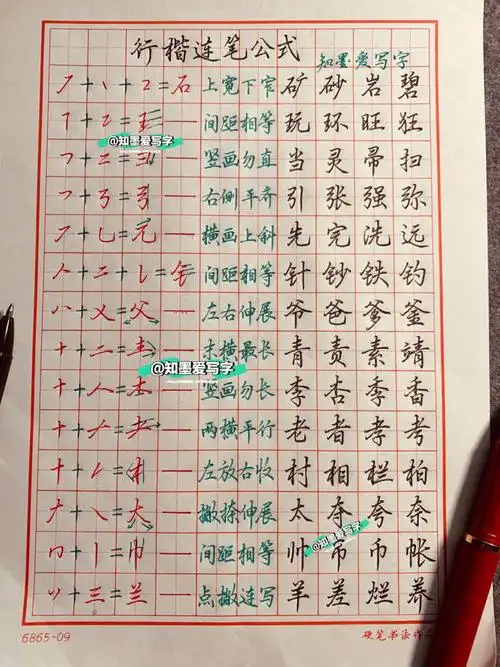 练字有方法字丑都难一看就会的行楷
