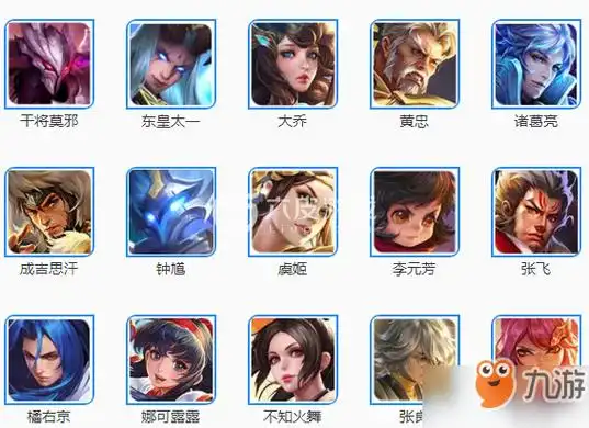 王者荣耀英雄大全