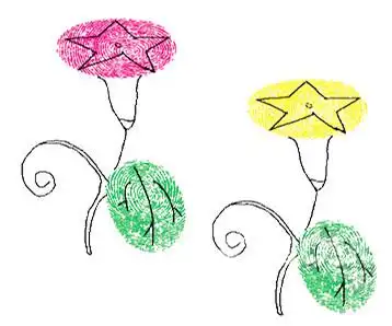 手指印画发挥孩子无限的想象力和创造力