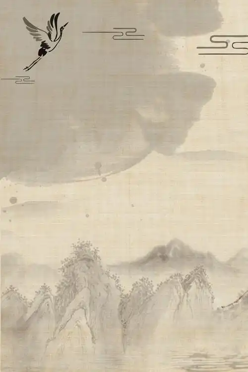 淡雅水墨渐变意境海报背景图片-图行天下图库