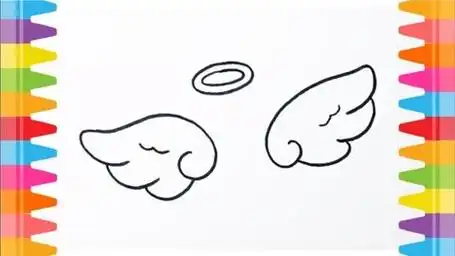 天使的翅膀怎么画?简单几笔教你画出天使的翅膀,简单有趣涂鸦画