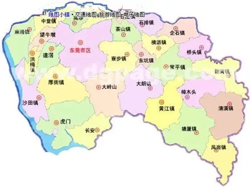 5-2东莞市区32镇地图