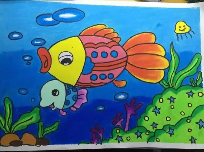 儿童画海底世界