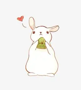 手绘可爱的小兔子