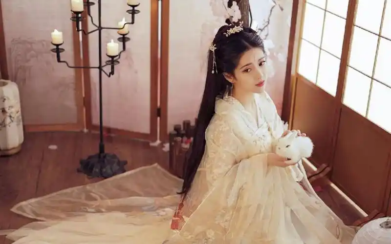 古风美女唯美仙气灵动优雅白皙精致干净私房迷人写真,高清壁纸图片