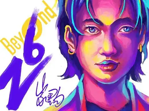 beyond黄家驹26周年纪念插画