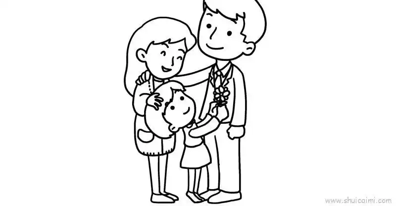 家庭日儿童画怎么画 家庭日简笔画画法