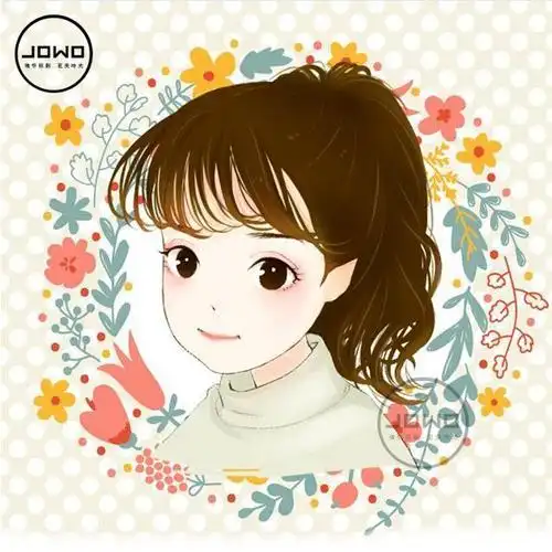 jowo卡通动漫手绘q版画像设计_头像结婚照定制礼品日韩风创意插画
