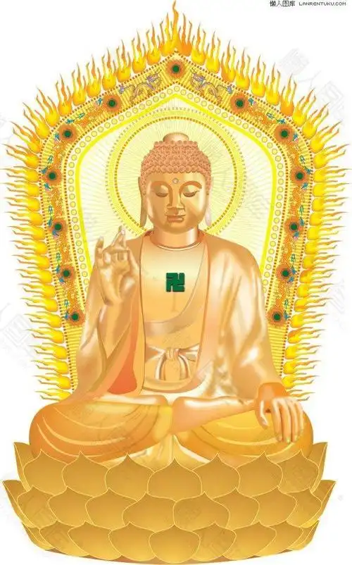 首页 免抠元素 装饰图案 金色佛像矢量图素材信息: 素材编号:35481