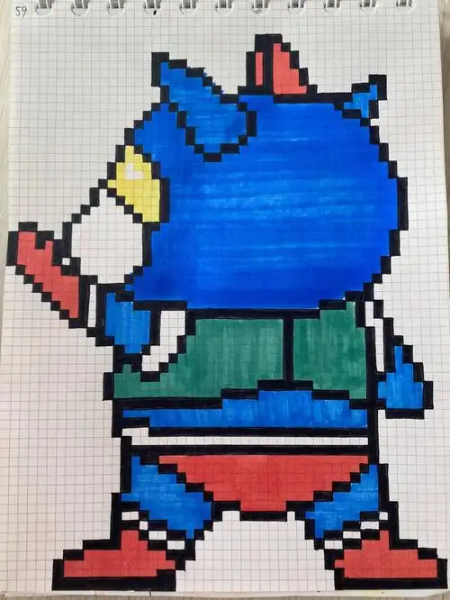 像素画动感超人版蜡笔小新