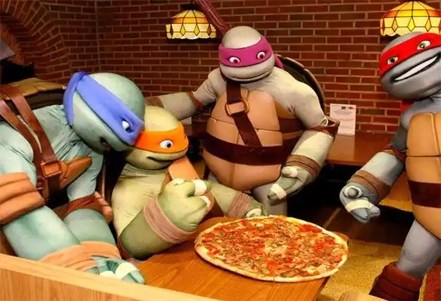乌龟披萨#必胜客推出的"忍者神龟"香菜披萨忍者神龟超话