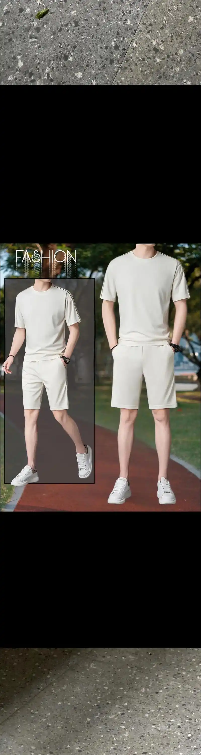 【皮尔卡丹·奢华轻尚】2024新款男士休闲套装,舒适透气,时尚百搭