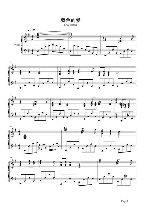 蓝色的爱钢琴谱 保罗·莫里哀-没有他的轻音乐,何止缺了蓝色的浪漫1