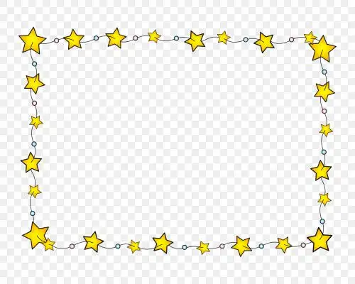 花边边框元素卡通小星星礼花矢量插画手绘边框小清新手绘卡通照片框