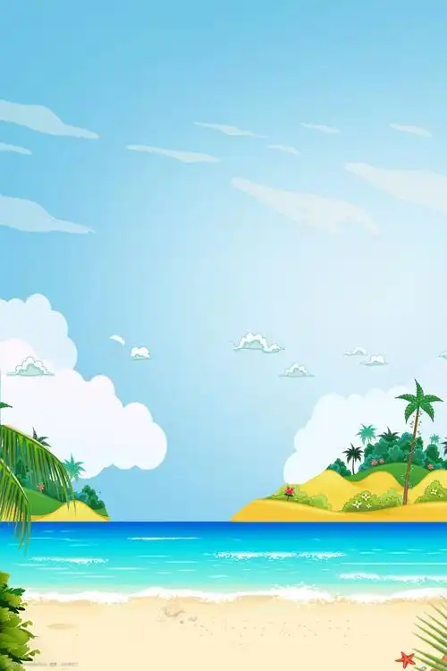 夏季沙滩海滩旅游平面素材