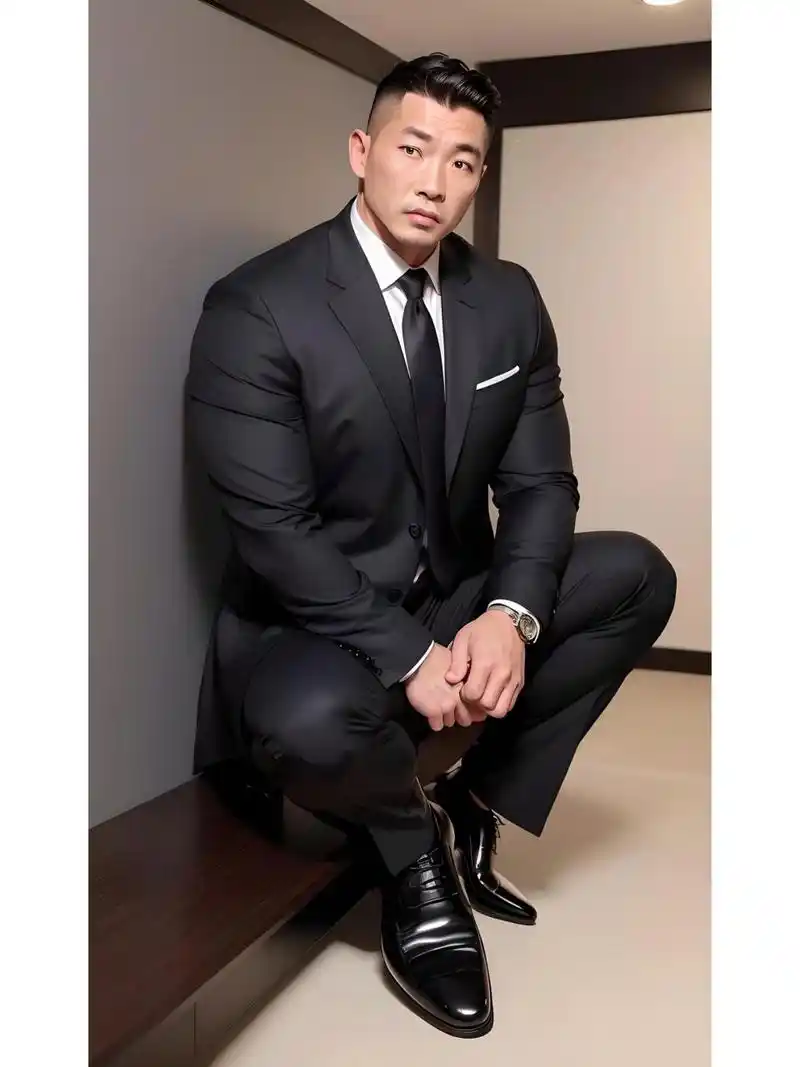 ai男友绘画中… 标标正正的正装皮鞋黑袜大叔~             中国,40岁