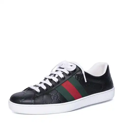 gucci/古驰 皮质配经典条纹 男士休闲鞋 386750-cwcgo-6485 预订款1-2