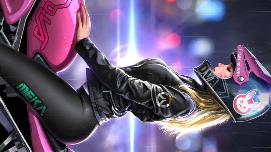 dva美女摩托车守望先锋4k图片,4k高清游戏图片,娟娟壁纸