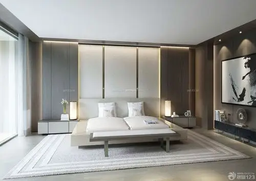 现代风格简约床头背景墙装修效果图欣赏