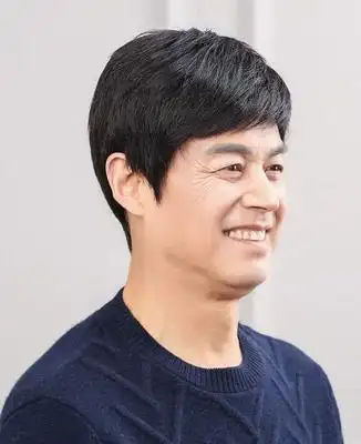 中年男士假发短发中老年假发男全头套式爸爸发型真人发丝假发头套