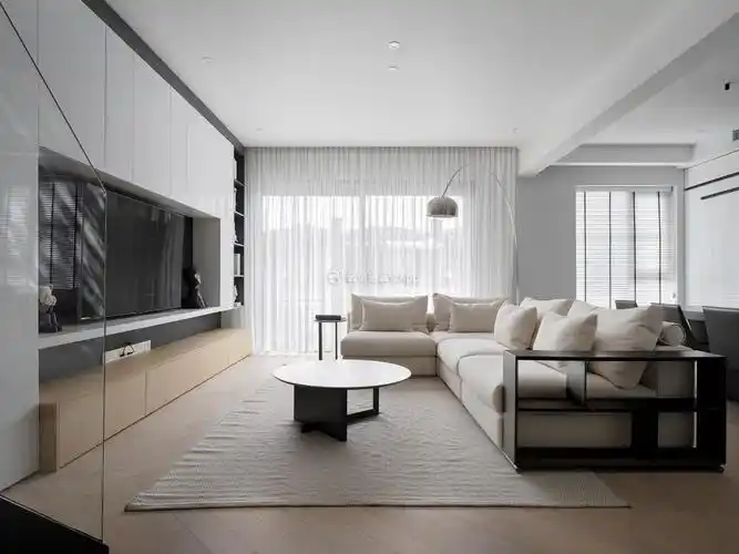 济南房子客厅简约装修设计实景图_装信通网效果图