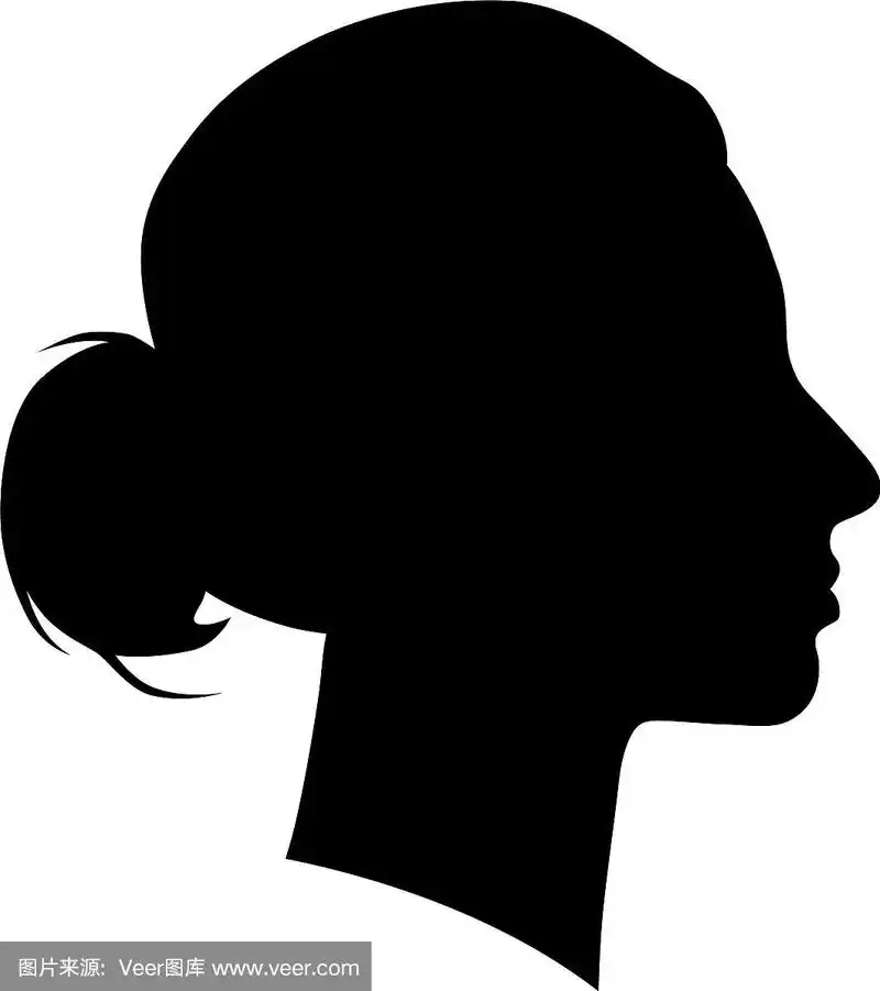 一个女人的侧面剪影