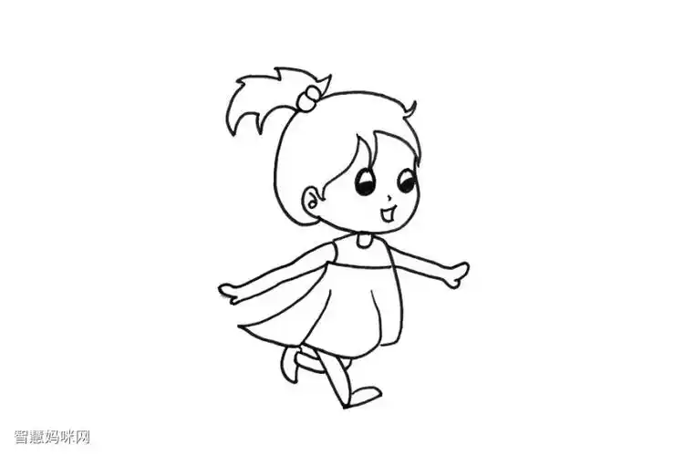 人物简笔画大全可爱的小女孩怎么画