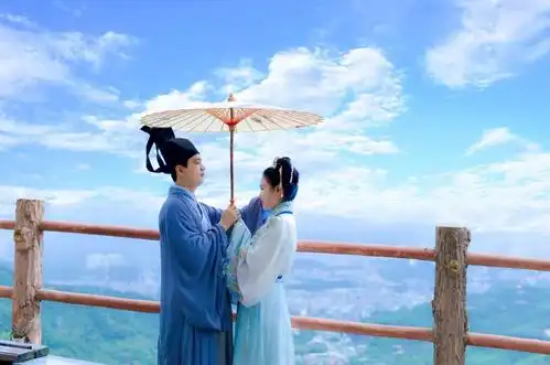 佳人观音山鹊桥相会,媚眼含羞只羡鸳鸯不羡仙