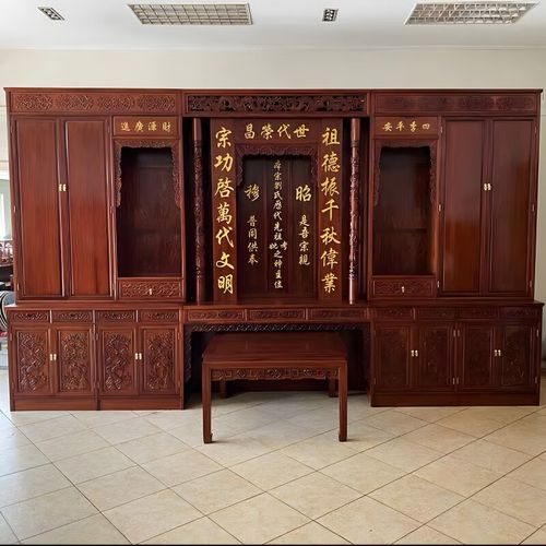 农村家用宗氏祠堂中堂神龛柜神位祖先神台神主牌位龙凤佛堂柜佛龛