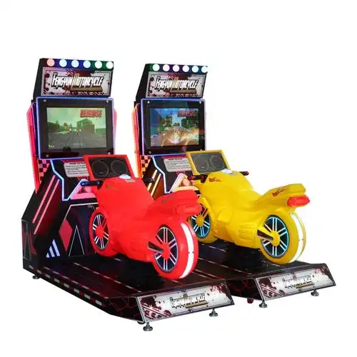 儿童摩托车游戏机电玩模拟赛车超市门口投币游戏机亲子互动游艺机