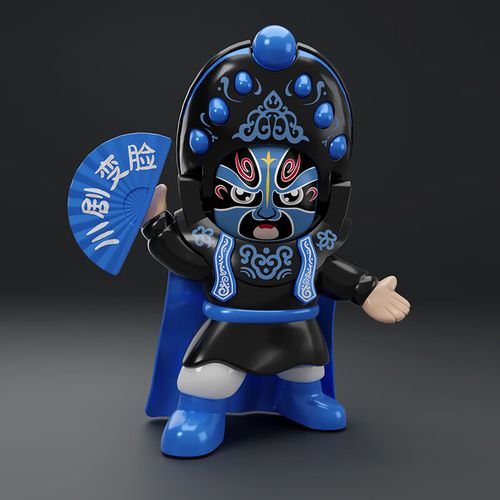 笨笨贝贝国粹文化川剧变脸玩偶脸谱变脸娃娃京剧三国变脸公仔挂件生日