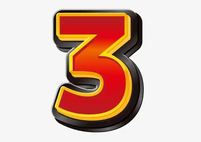 黄色边框黄色边框红色数字3