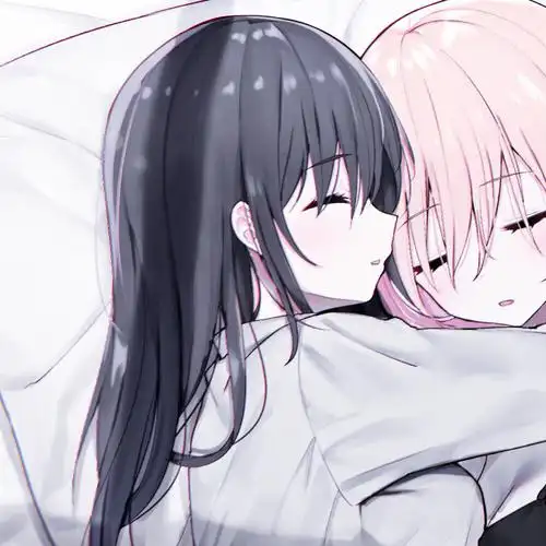 猪企鹅动漫二次元手绘女生闺蜜女同百合头像