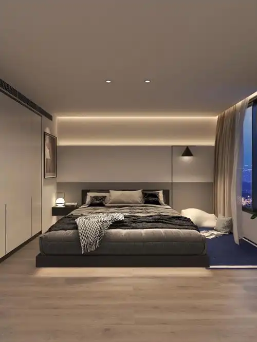 设计分享线条感极简轻奢卧室