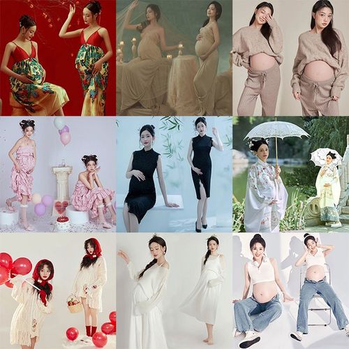 孕妇照服装写真时尚唯美艺术小清新套装孕妈摄影拍照大肚妈咪照服