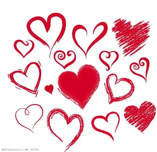 各种手绘心形图片