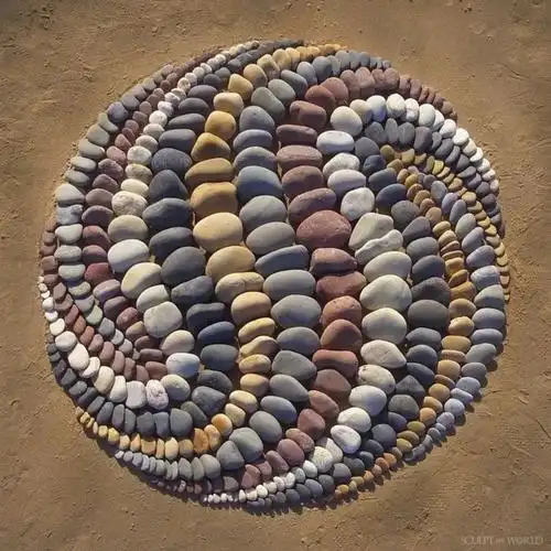 感觉内心十分平静,jon foreman 摆放海滩上的小石子,在一次偶然中,在