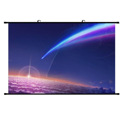 动漫挂画风景树林壁纸二次元海报唯美樱花星空卷轴超大壁画卡通