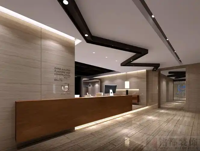 中航设计总院前台装修效果,铭都装饰